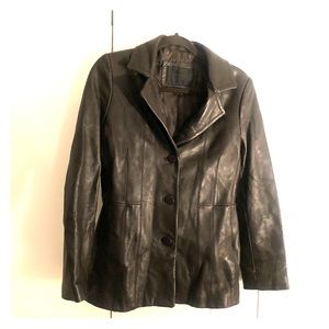 Avanti dark brown leather jacket